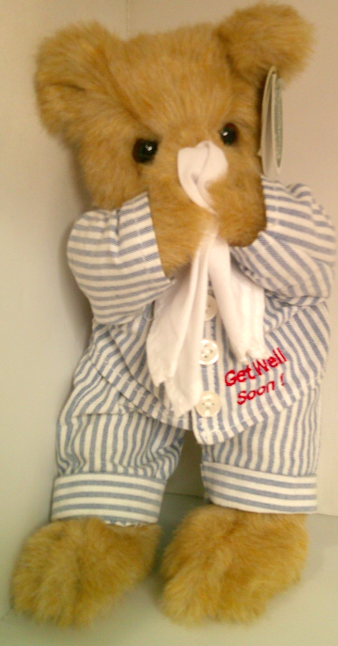 The Bearington Collection "Illie Willie" Plush Stuffed Animal Get Well Bear